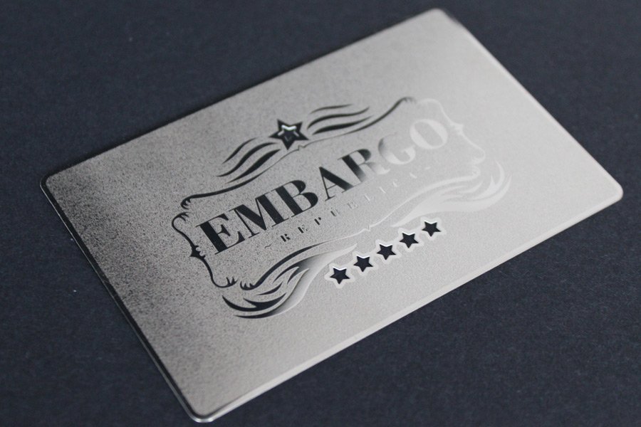 Stainless steel business card